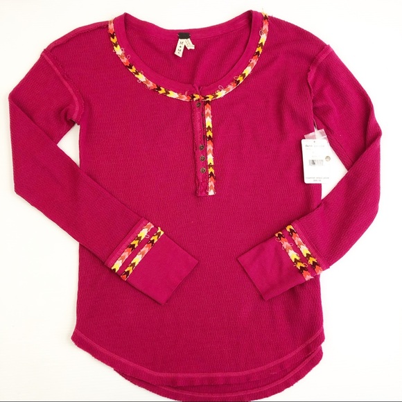 Free People Rainbow Thermal Tee - Picture 3 of 6